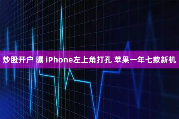 炒股开户 曝 iPhone左上角打孔 苹果一年七款新机